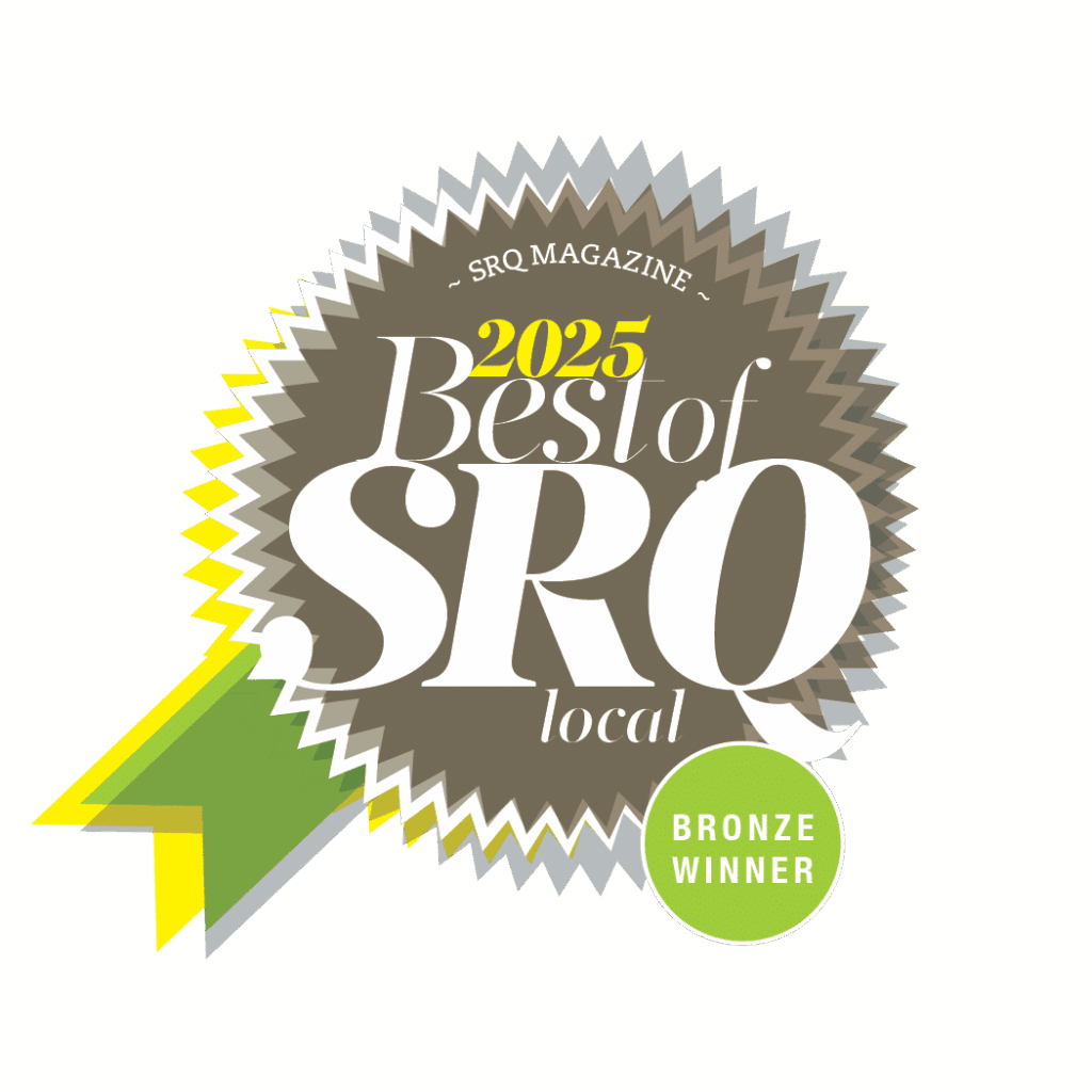 2025 Best of SRQ local bronze winner badge.